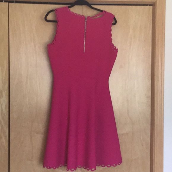 MILLY Knit Eyelet Scallop Fit and Flare Dr… - Picture 10 of 12